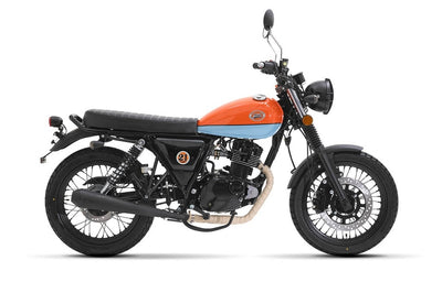 Mash Seventy orange 125cc motocikls Dude Bikes veikalā