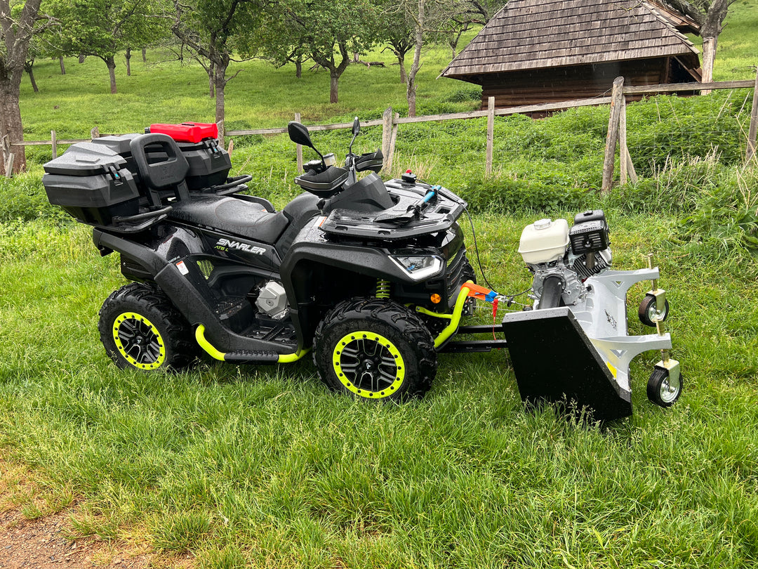 M._.shop様 Bカスタム ミニブロス コンツァージグ マツラバ チャター Shark ATV front mulched 100 with Honda GX 270 engine, silver