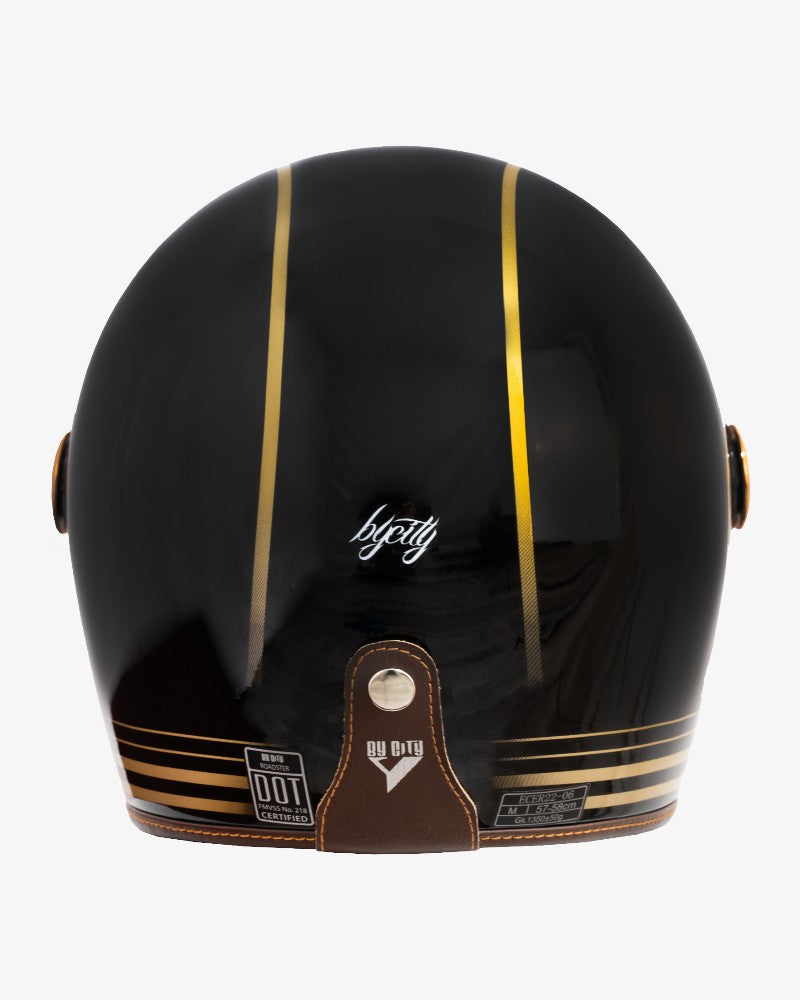 gold black 3 4 motorcycle helmet By City Roadster III Black Shiny motorcycle helmet