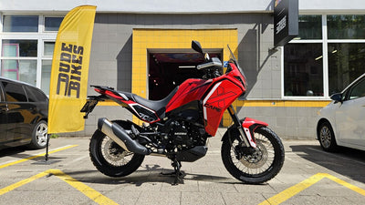 Demo Moto Morini X Cape 700 red adventure motorcycle at dude bikes motorcycle store for sale