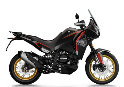 Moto Morini Xcape 700 Black Ebony golden wheels at dude bikes motorcycle store