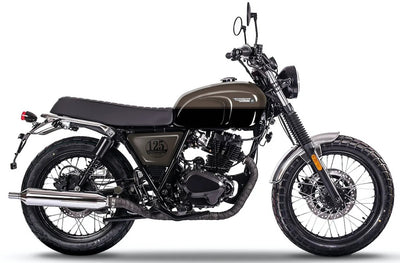Brixton motorcycles Cromwell Charly Brown 125cc at Dude Bikes motorcycle store