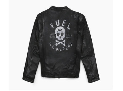 Fuel Motorcycles FXS Blck leather jacket at Dude Bikes motorcycle store