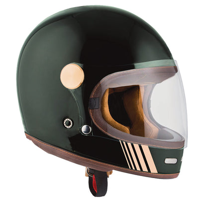 By City Roadster Motorcycle Helmet Dark Green Full face at Dude Bikes moto shop