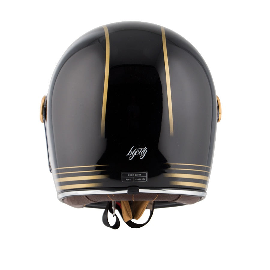 By City Roadster Gold Black motorcycle helmet