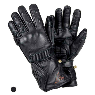 black leather winter motorcycle gloves